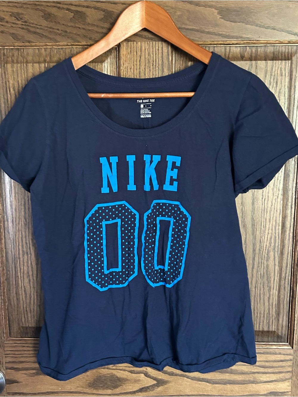 Nike Navy Crewneck Tee with White Print
